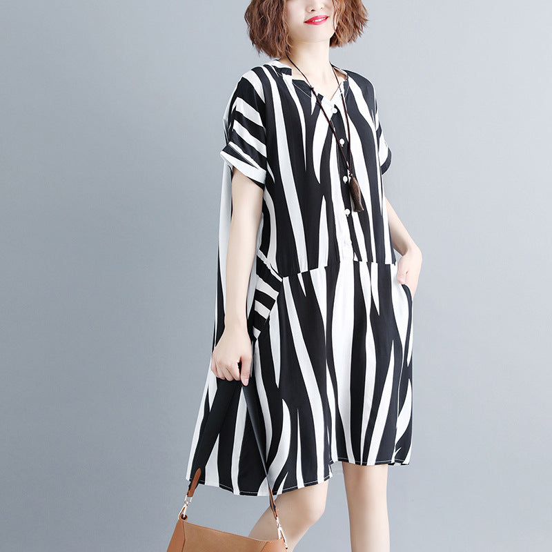 Linnen Blouse met Streepjes