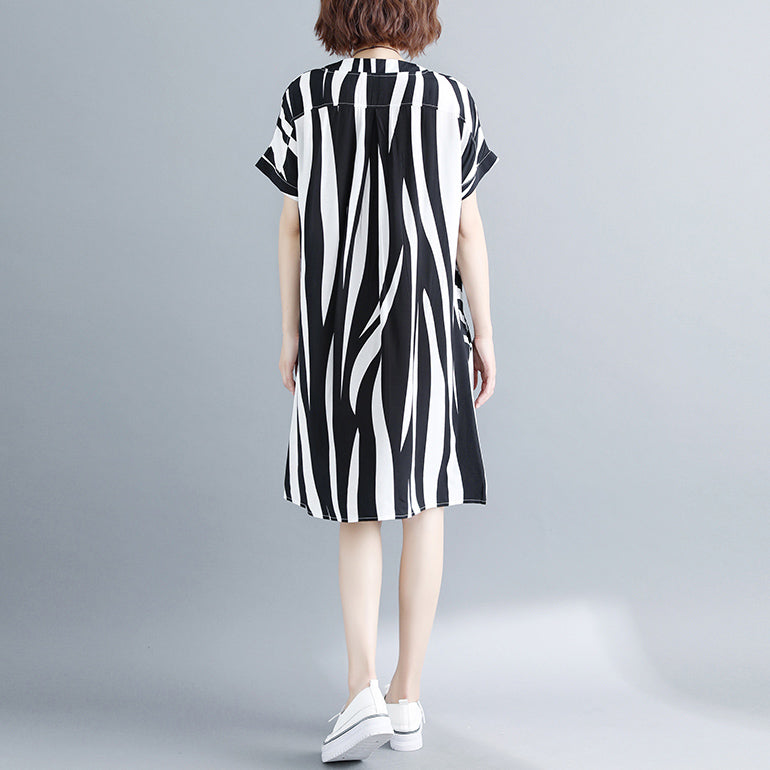Linnen Blouse met Streepjes