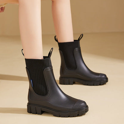 Dames Regenlaarzen Waterdicht met Antislip Zool