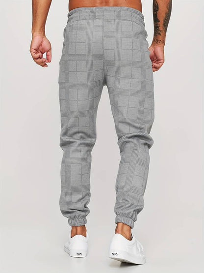 Heren Joggingbroek Ruitpatroon Comfortabel Casual