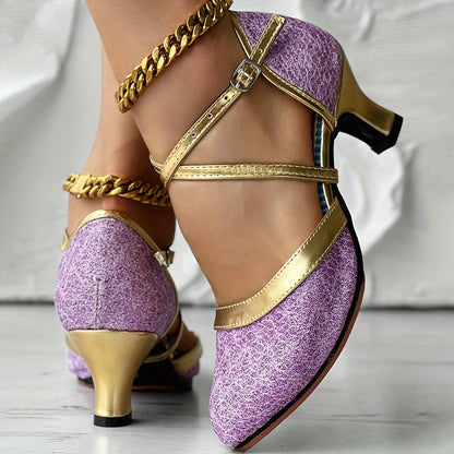 Hoge Hakken met Dubbele Riempjes Elegante Design
