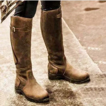 Fenna | Waterdichte hoge dames laarzen in de kleur Bruin voor dames in Outdoor stijl ideaal voor de herfst.