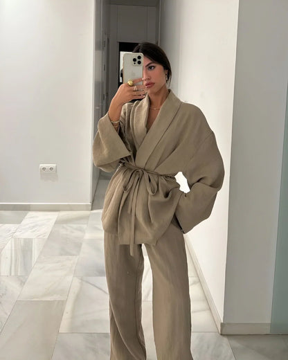 Luchtige Kimono Set voor Dames Zomerkleding
