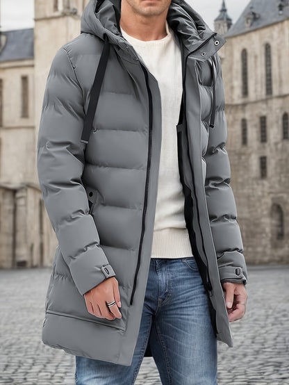 Heren Winterjas Warm met Capuchon en Grote Taszakken