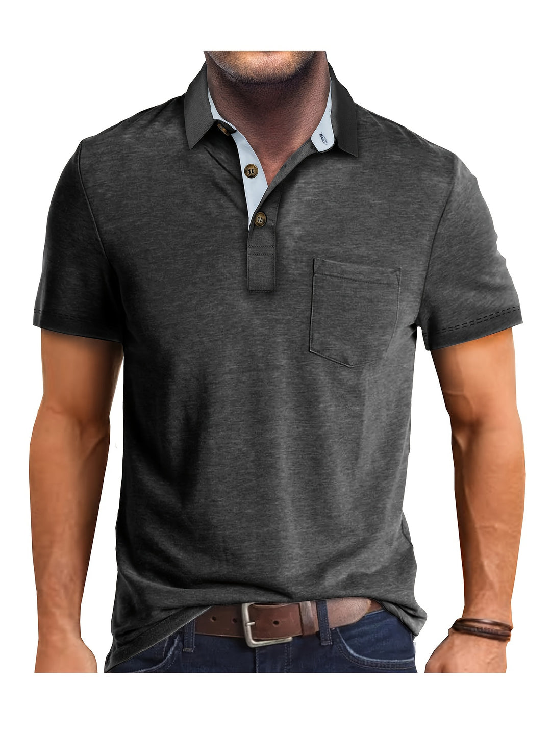 Heren Polo Shirt – Ademend en Comfortabel met Borstzak