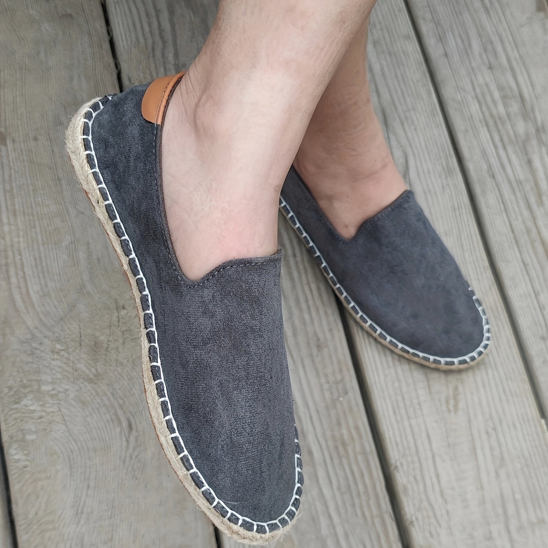 Heren Espadrilles – Lichtgewicht Zomerschoenen met Gevlochten Zool