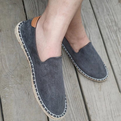 Heren Espadrilles – Lichtgewicht Zomerschoenen met Gevlochten Zool
