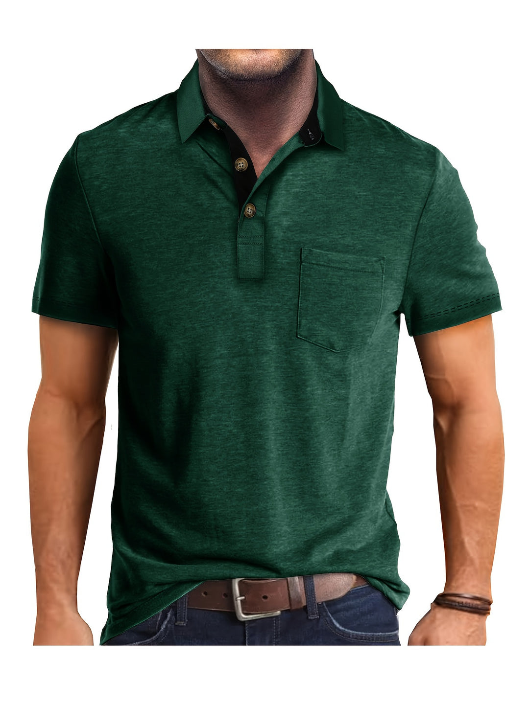 Heren Polo Shirt – Ademend en Comfortabel met Borstzak