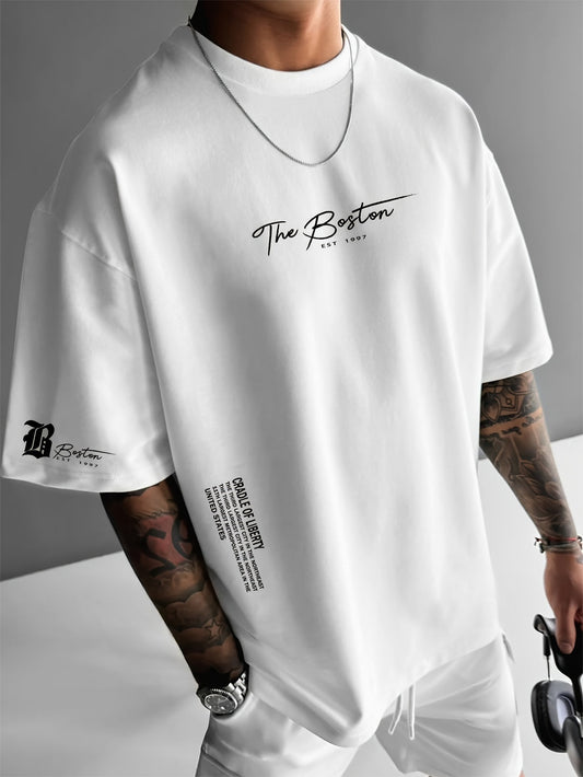 Heren T-Shirt Losse Fit Streetwear Print Zomer Shirt Casual - StudioMarella