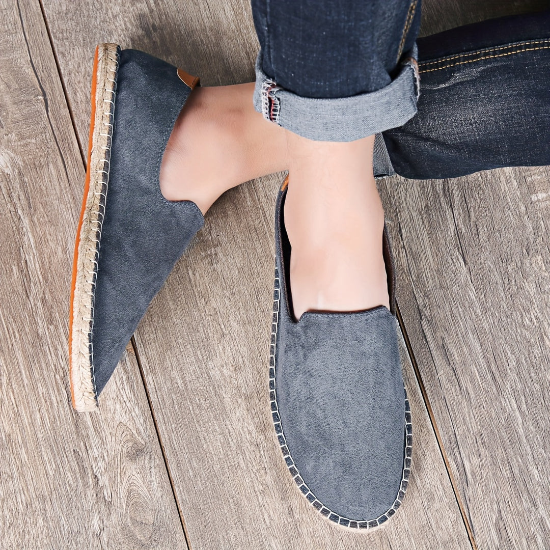 Heren Espadrilles – Lichtgewicht Zomerschoenen met Gevlochten Zool