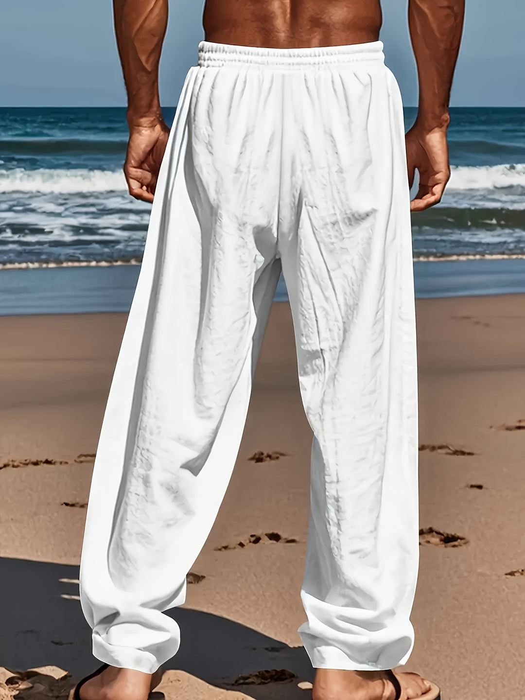Heren Linnen Broek Zomerkleding Relaxfit Ademend