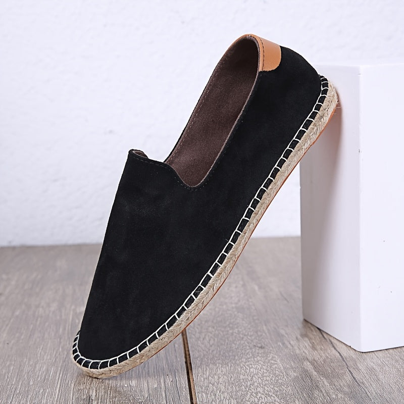 Heren Espadrilles – Lichtgewicht Zomerschoenen met Gevlochten Zool