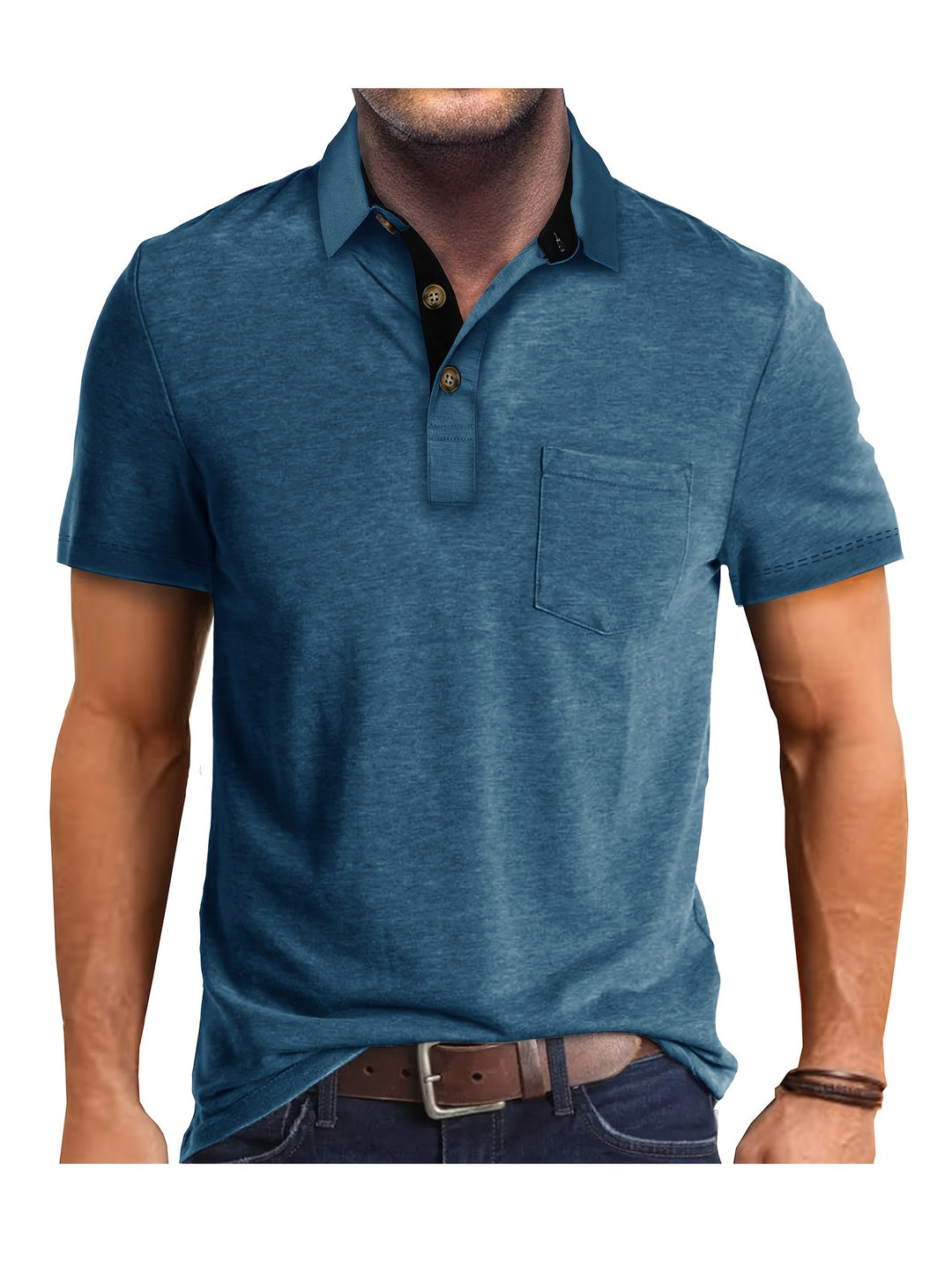 Heren Polo Shirt – Ademend en Comfortabel met Borstzak