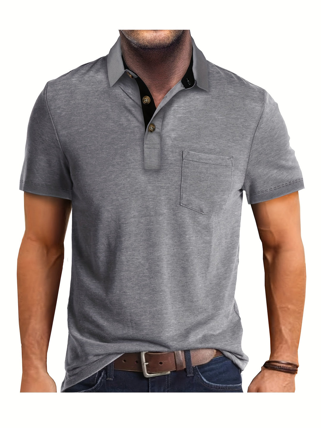 Heren Polo Shirt – Ademend en Comfortabel met Borstzak
