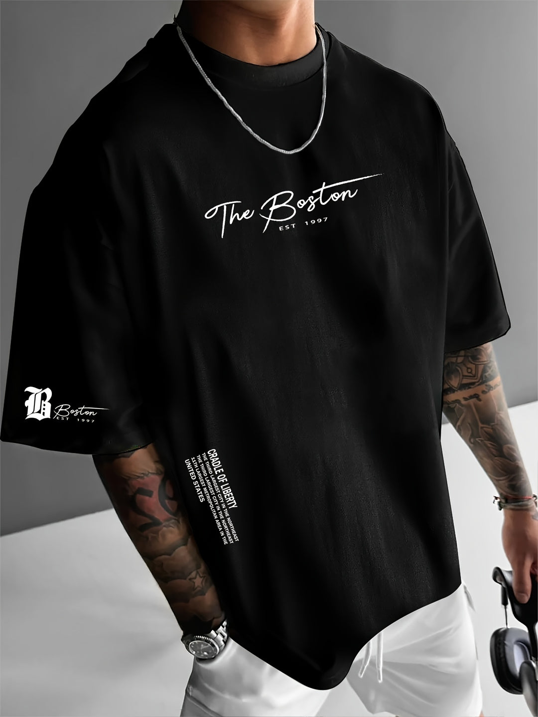 Heren T-Shirt Losse Fit Streetwear Print Zomer Shirt Casual