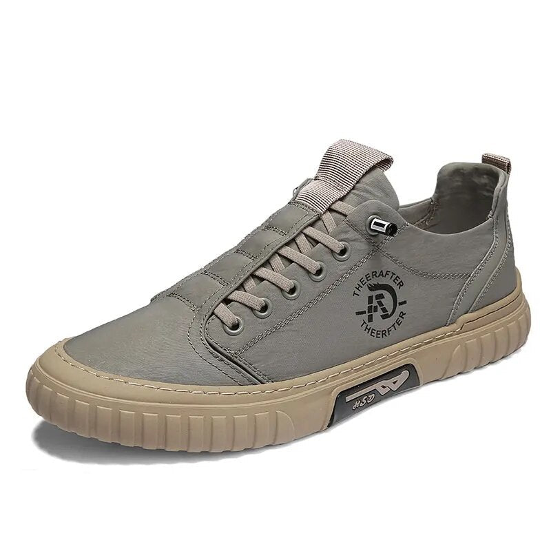 Gaspar | Casual sneakers van ijszijde in de kleur Groen voor heren in stijl ideaal voor de herfst.