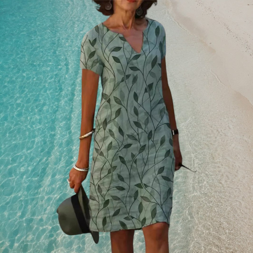 Vrouwen Zomerjurk Korte Mouw Zomerse Jurk Laura Stijl
