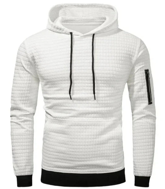 Heren Hoodie Slim Fit met Ribboorden en Trekkoord - StudioMarella