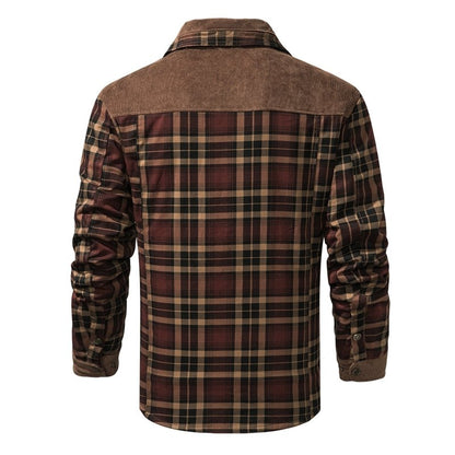 Herenjas Fleece Ruitpatroon Outdoor Stijl