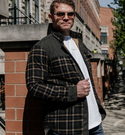 Herenjas Fleece Ruitpatroon Outdoor Stijl