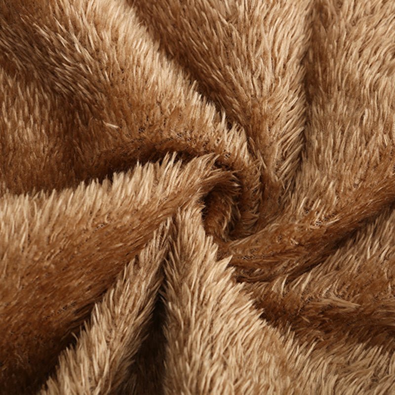 Heren Jas Geruit Fleece Lederlook met Kraag