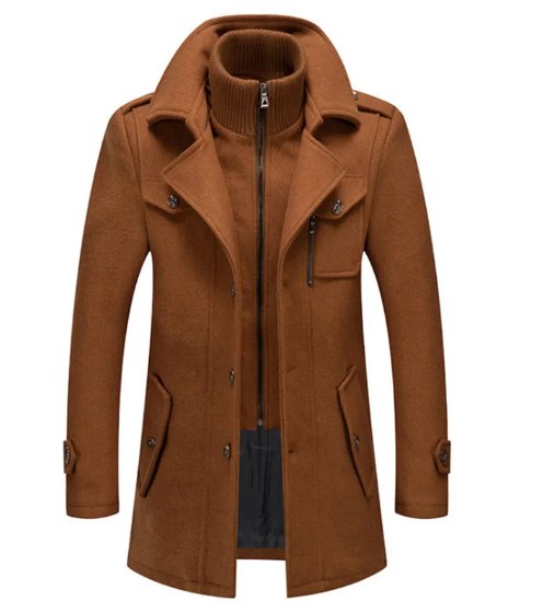 Heren Trenchcoat Waterdicht met Afneembaar Kraag