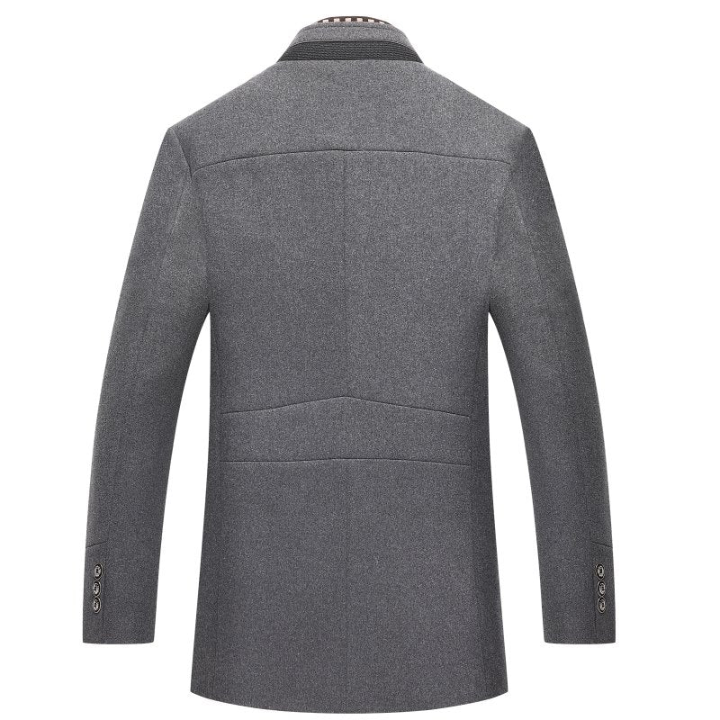 Herenjas Wolmix Luxe Afneembare Kraag Waterdicht