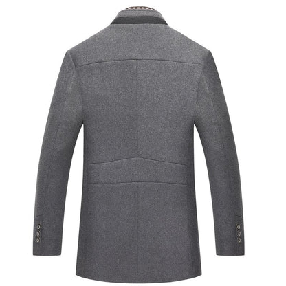 Herenjas Wolmix Luxe Afneembare Kraag Waterdicht