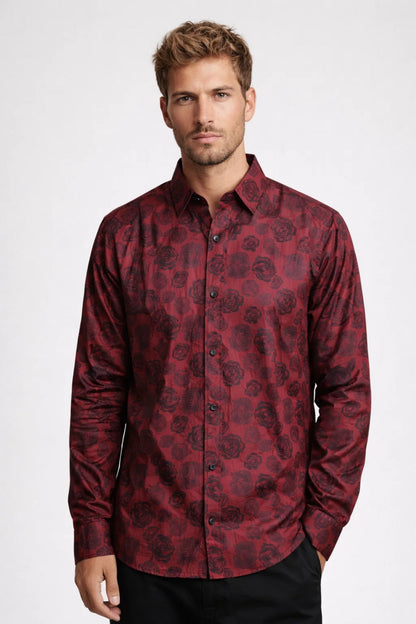 Heren Overhemd Met Print Comfortabel Alle Seizoenen - StudioMarella