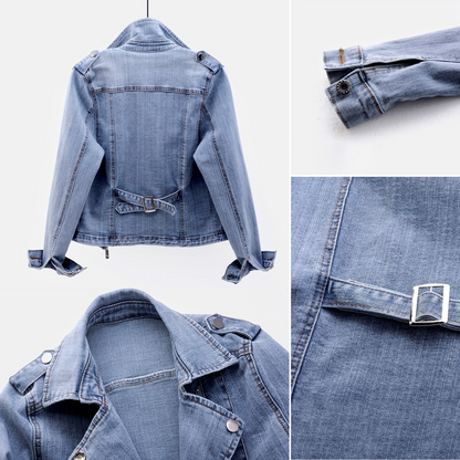 Damen Denim Jas Blauw Stevig