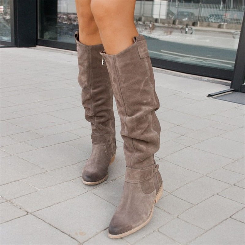 Dameslaarzen Hoge Boots Comfortabele Hak