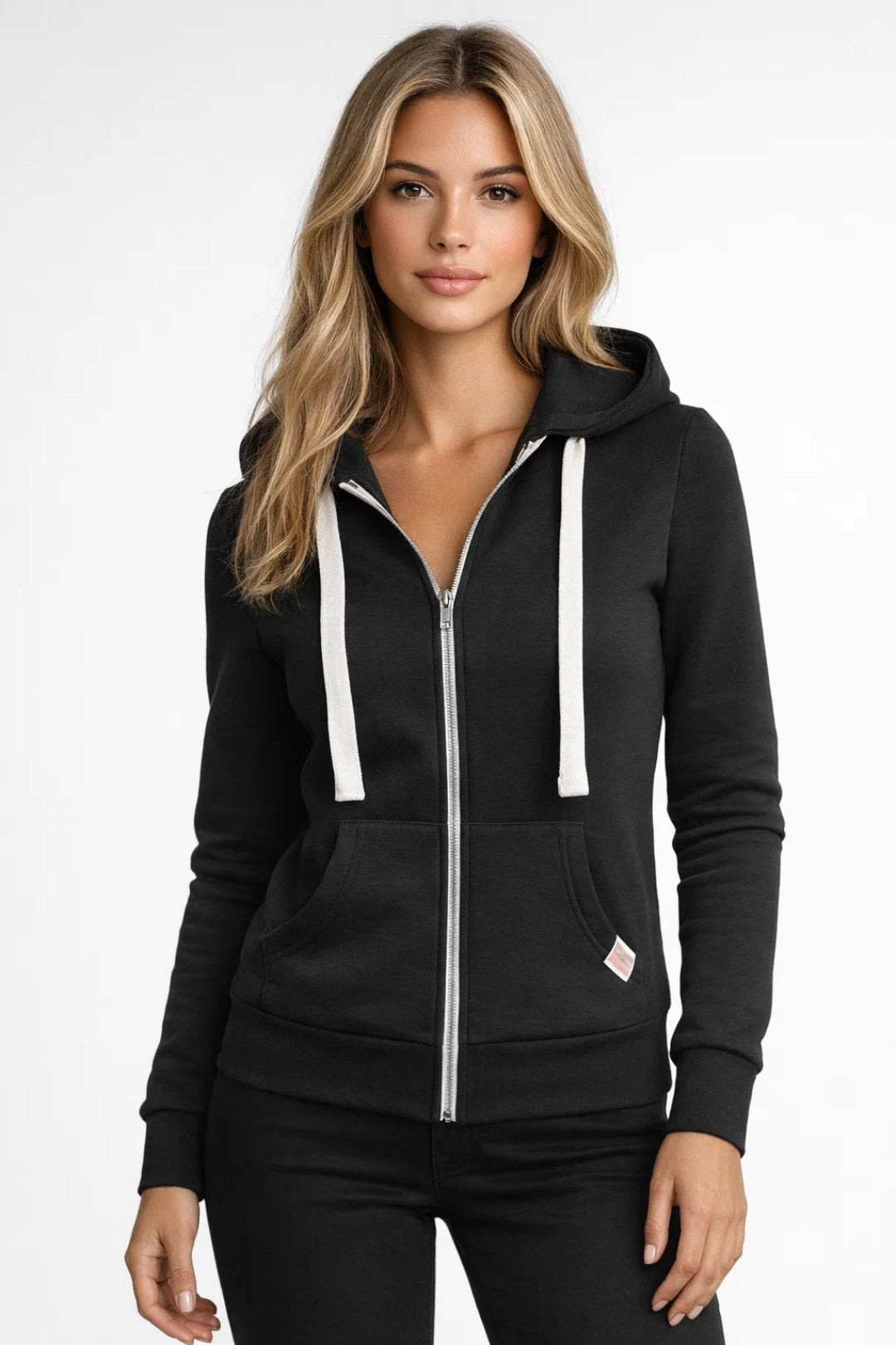 Dames Hoodie met Capuchon en Rits, Casual Model
