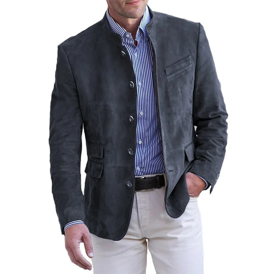 Leren Herenjas Suède Stijlvol Elegant - StudioMarella