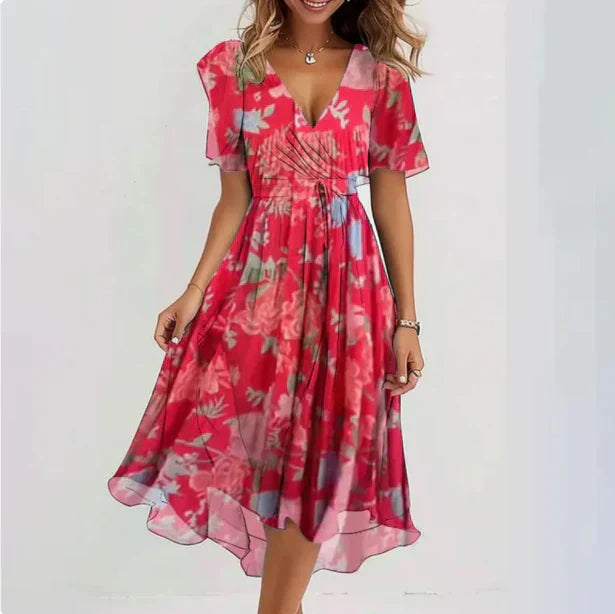 Elegante Midi Jurk met V-hals