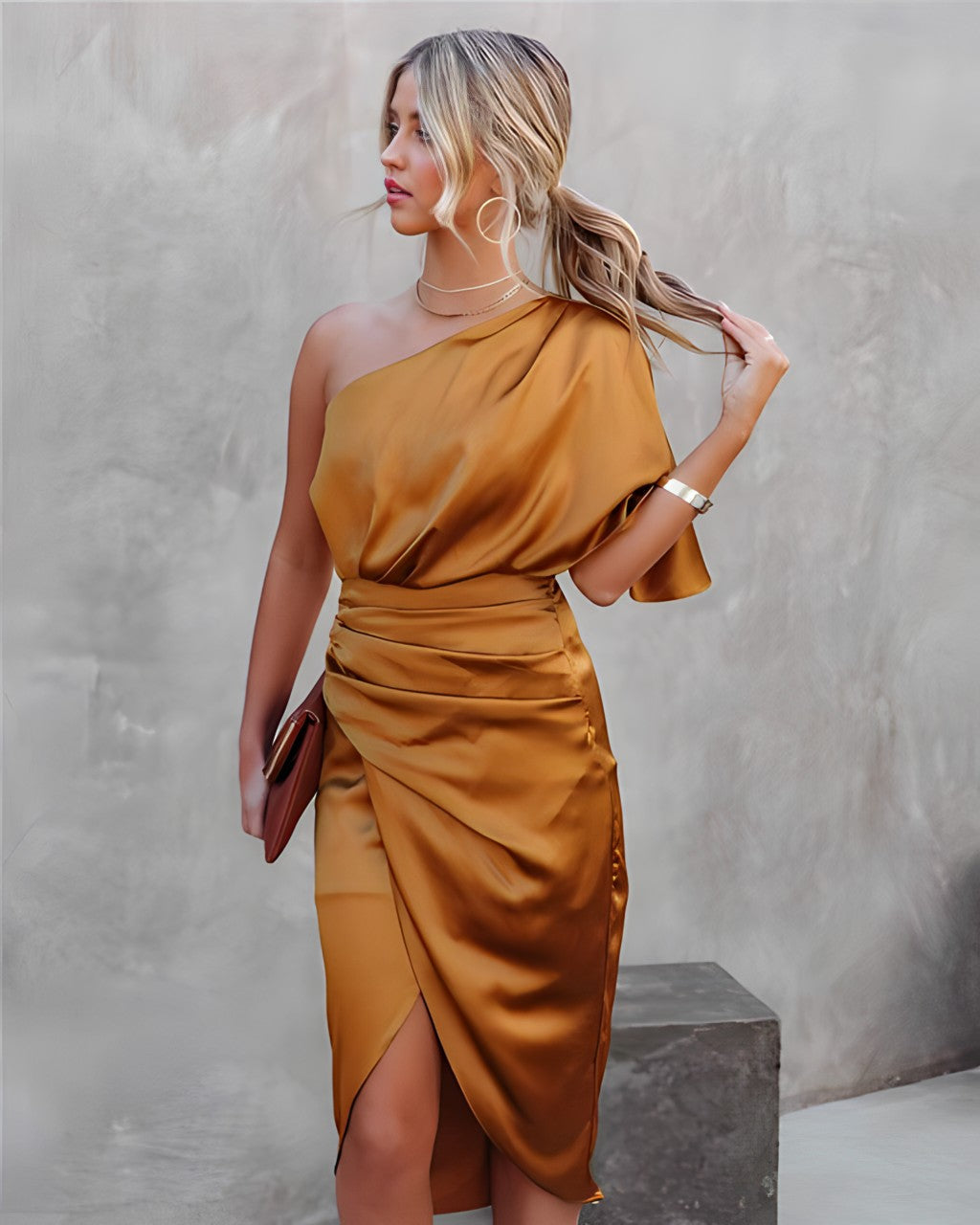 Luxe Avondjurk Zijde voor Dames Elegante Jurk