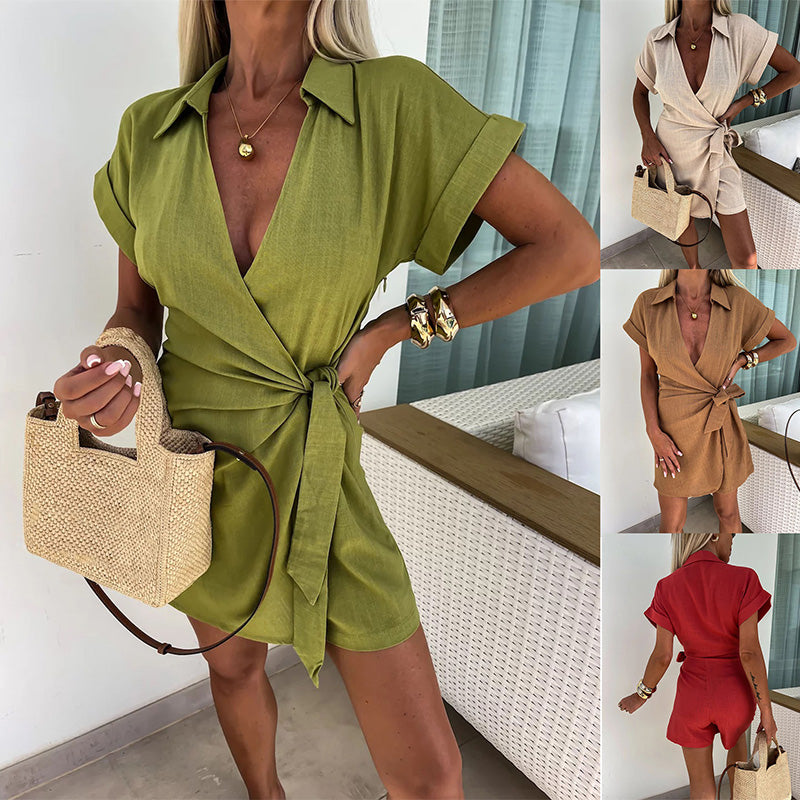 Jumpsuit V-hals Zomerjurk voor Dames