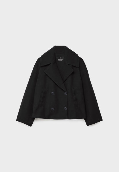 Korte Double Breasted Jas voor Vrouw Anna Stijl