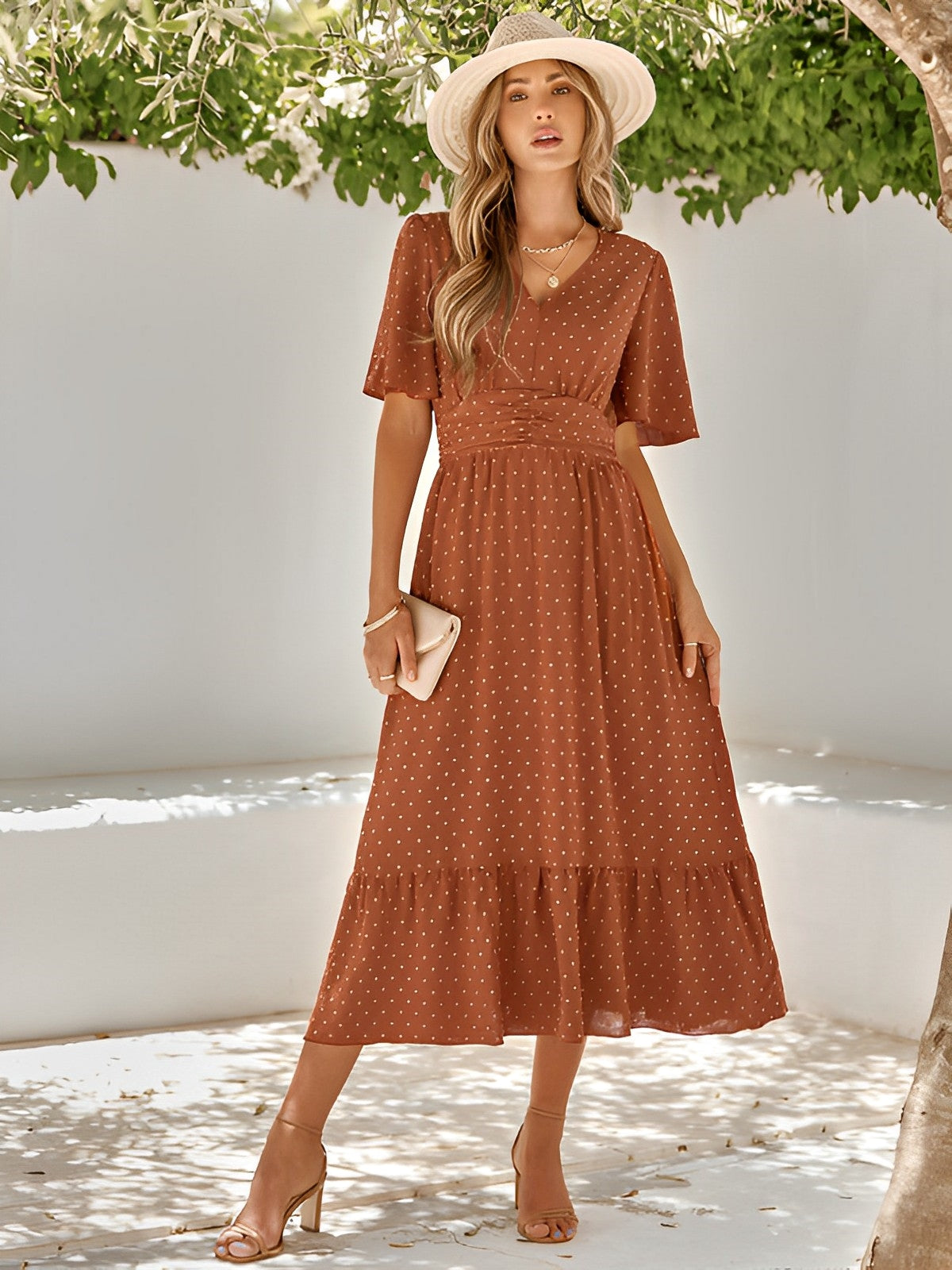 Maxi Jurk met Ceintuur Zomerjurk Large Maat