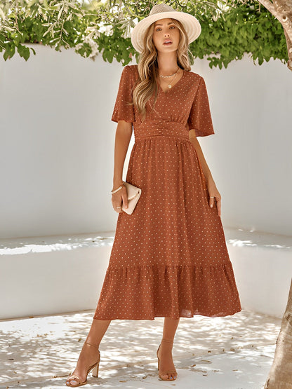 Maxi Jurk met Ceintuur Zomerjurk Large Maat