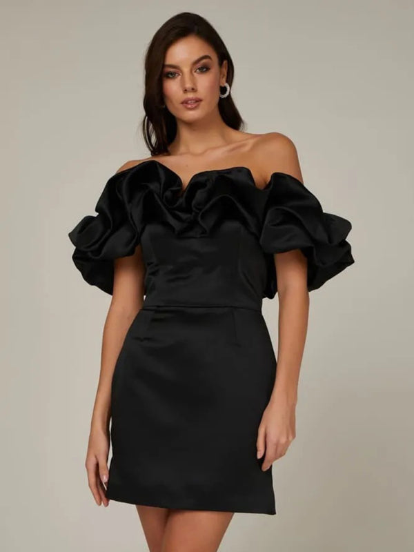 Elegante Avondjurk Off-Shoulder met Ruffles