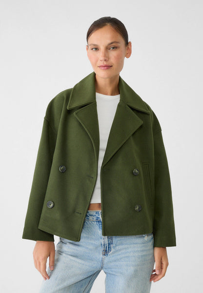 Korte Double Breasted Jas voor Vrouw Anna Stijl
