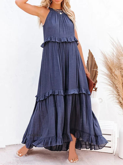 Maxi Jurk Lange Zomerjurk Gaia Stijl