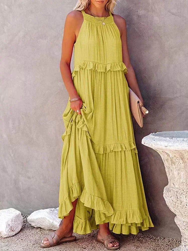 Maxi Jurk Lange Zomerjurk Gaia Stijl