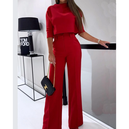 Tweedelig Set Dame Stijlvol Rood Ruby Collectie