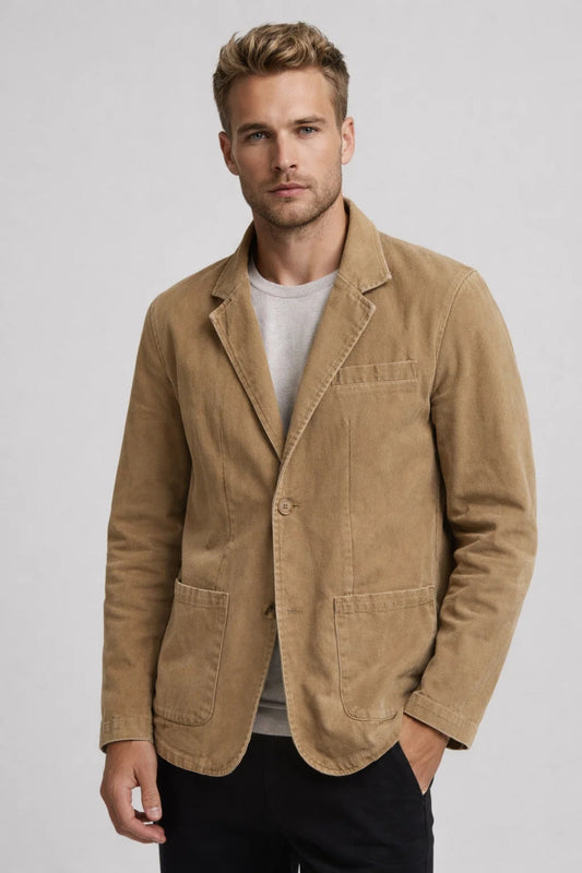 Heren Blazer - Casual Jasje met Revers en Zakken voor Mannen - StudioMarella
