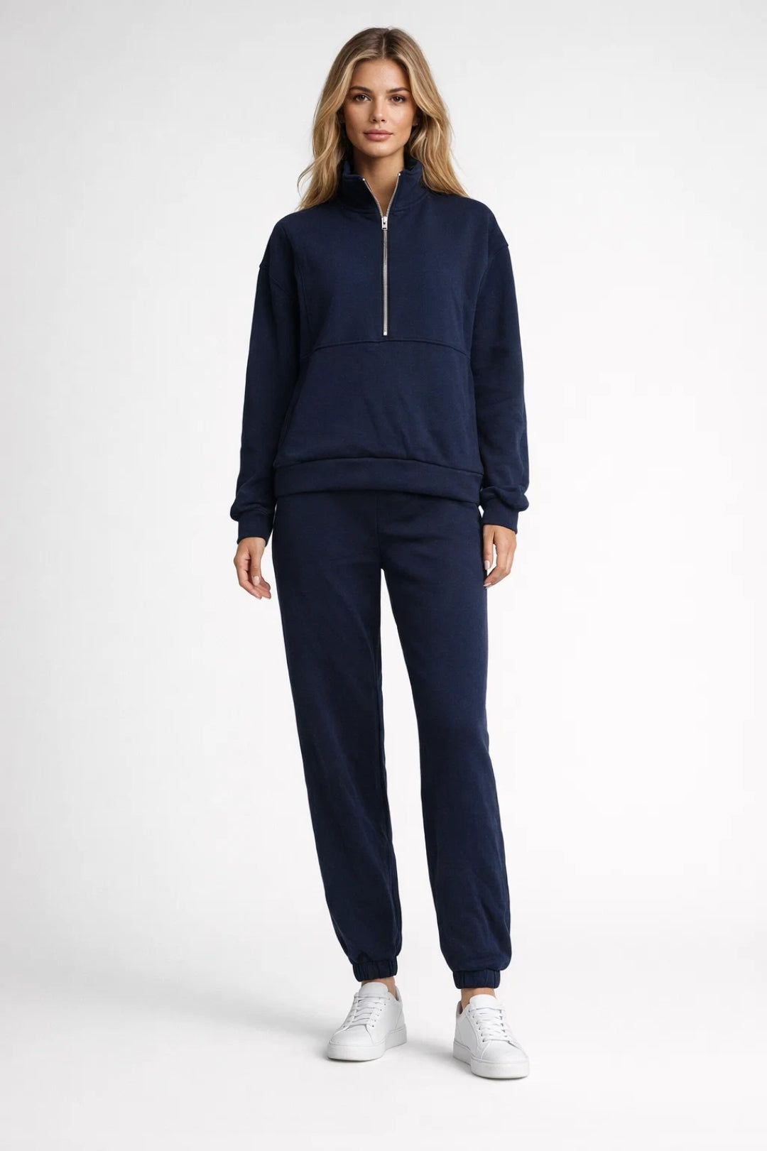 Dames Trainingspak - Half-Zip Trui met Joggingbroek Sportief - StudioMarella
