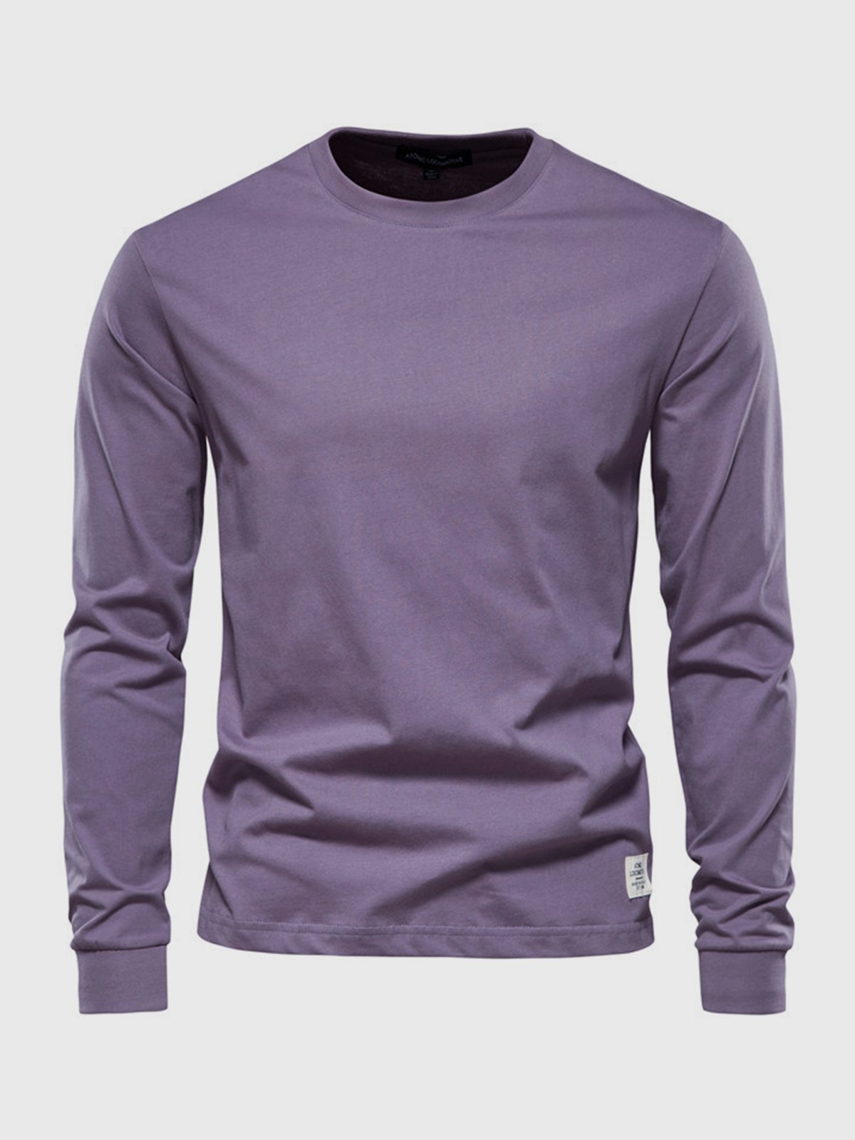 Heren Katoenen Longsleeve met Ronde Hals Comfortabel
