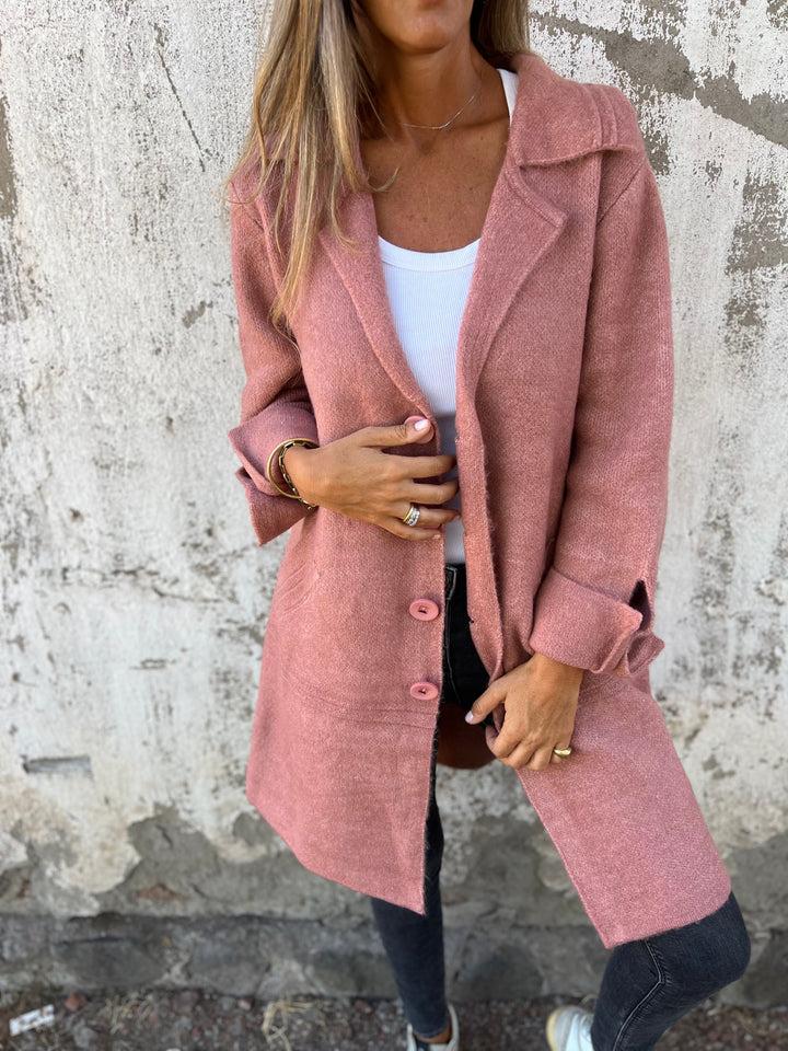Damesjas Lange Casual Stijlvol met Revers