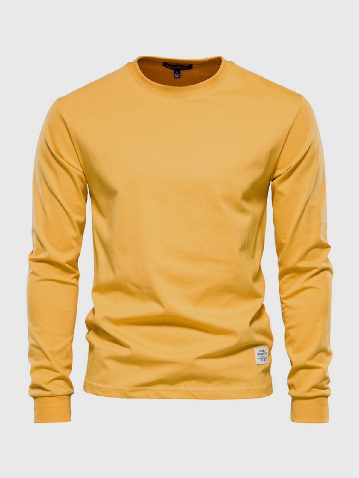 Heren Katoenen Longsleeve Ronde Hals Comfortabel