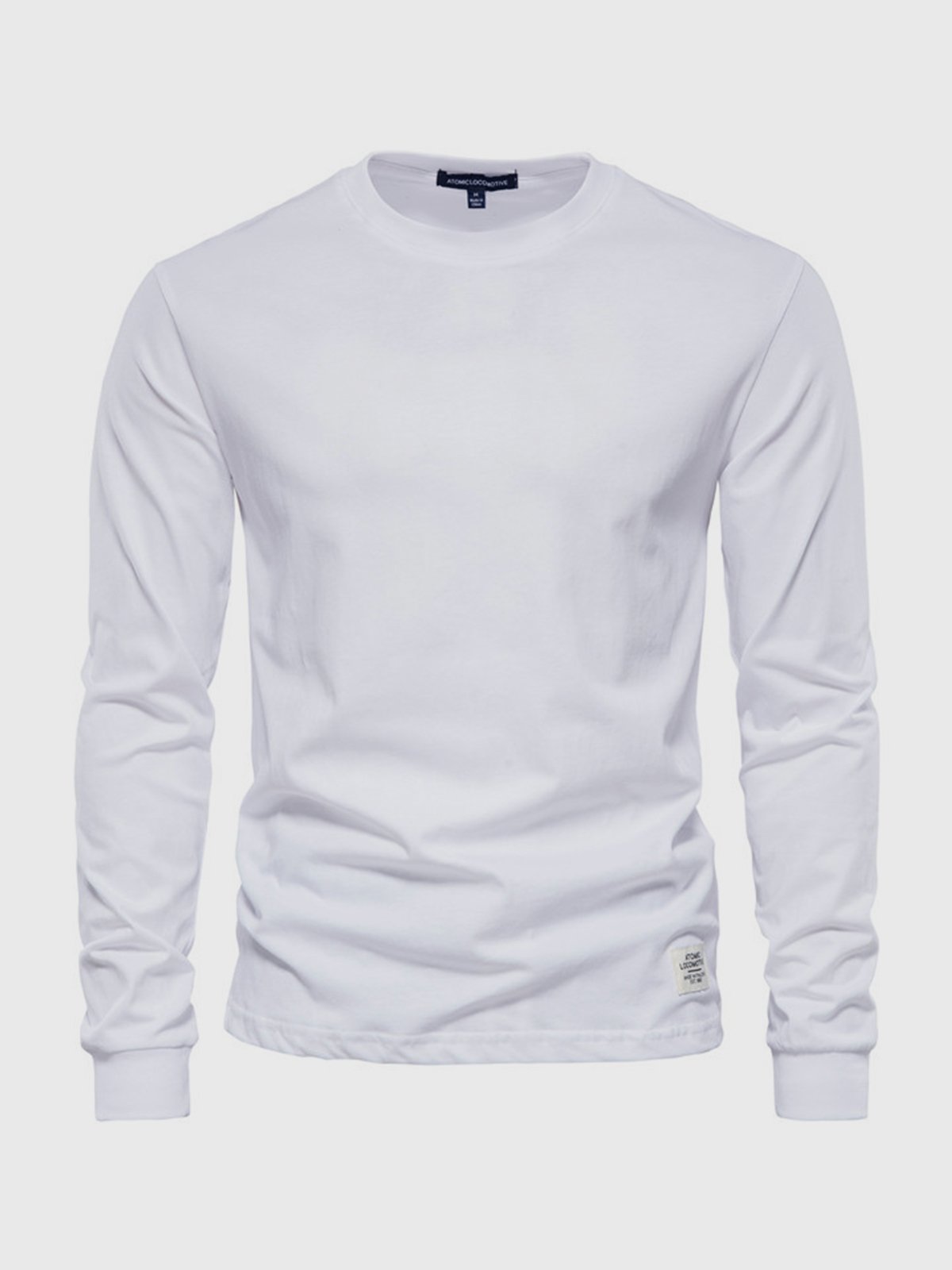Heren Katoenen Longsleeve Ronde Hals Comfortabel